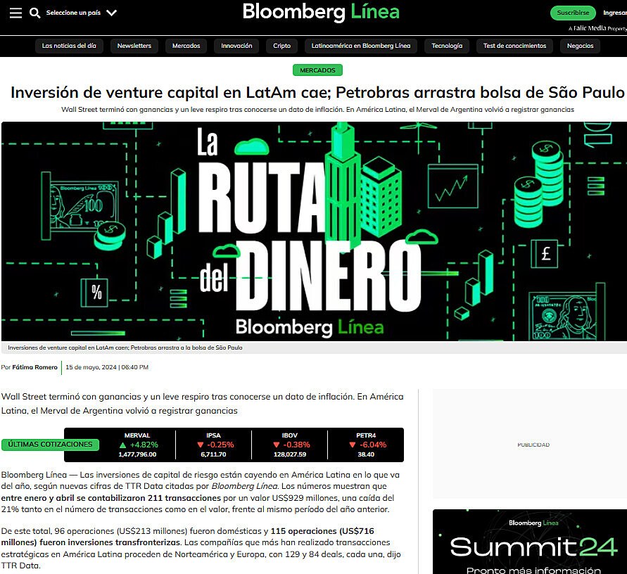 Inversin de venture capital en LatAm cae; Petrobras arrastra bolsa de So Paulo